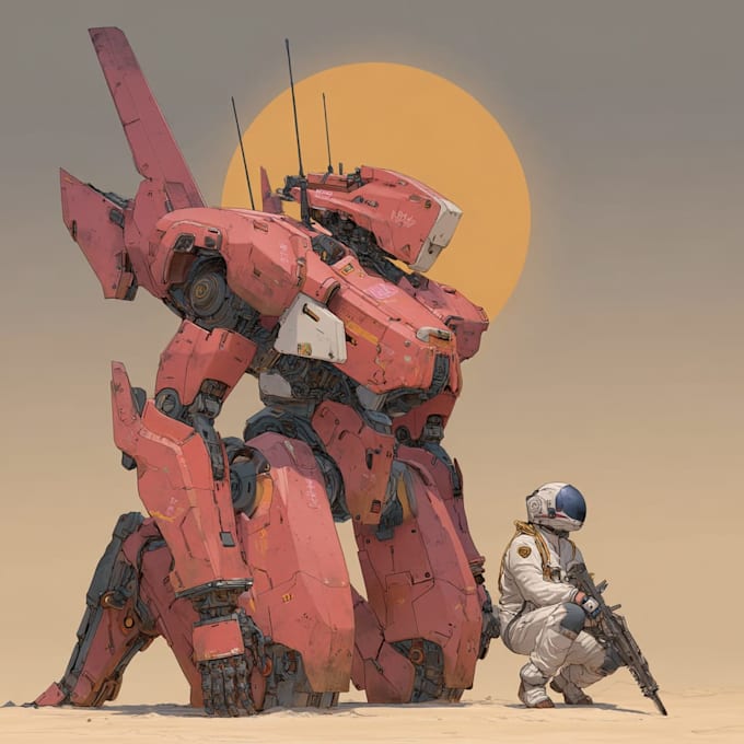 draw or design mechs robots concepts
