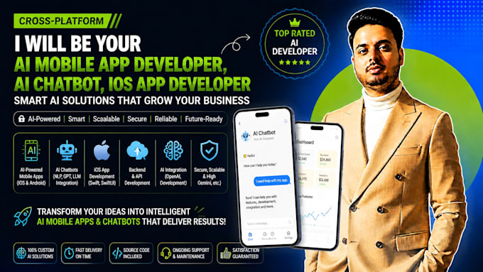 be your ai mobile app developer, ai chatbot, mobile app development ios