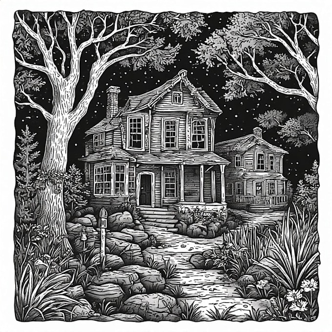 create stunning linocut or woodcut style illustrations