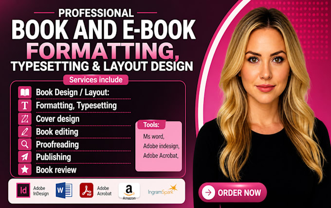 do book formatting, typesetting, publishing for amazon KDP paperback or ebook