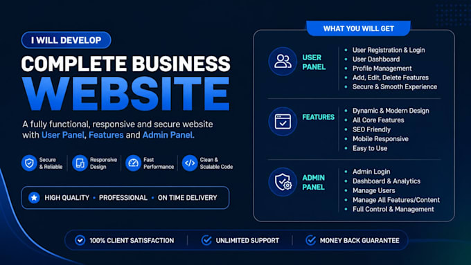 build a modern and responsive business website using next js