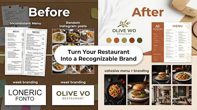 create creative direction and branding for small restaurants