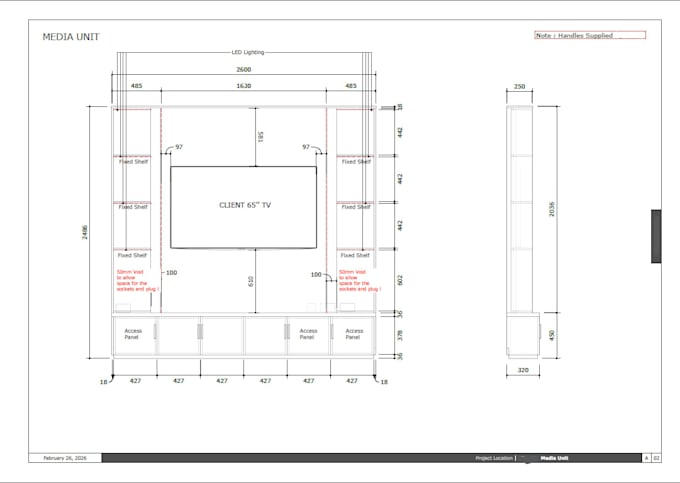 create 3d furniture model, drowings and cut list