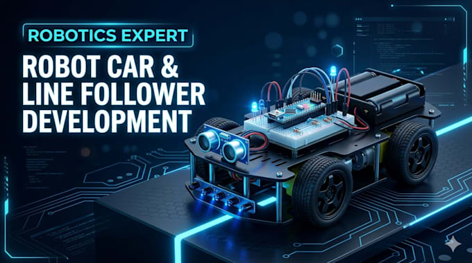build robot car, line follower or obstacle avoidance robot