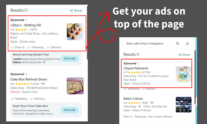 set up google search ads for local service based businesses