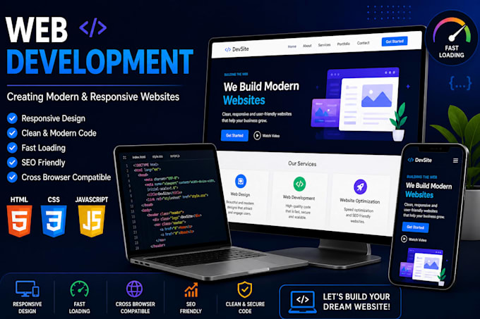 create a website as a web developer