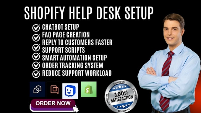 setup shopify help desk live chat and customer support automation