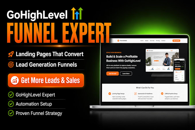 build high converting gohighlevel funnel landing page