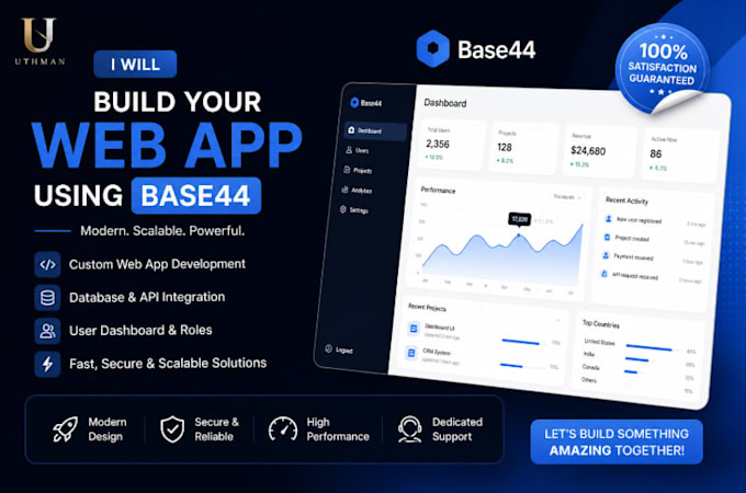 build a custom web app using base44