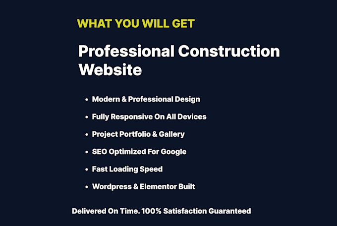 design a professional construction company website