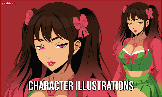 create romance character illustrations for novels