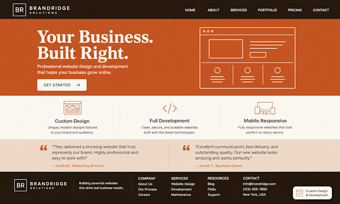 design and develop a professional website for your business