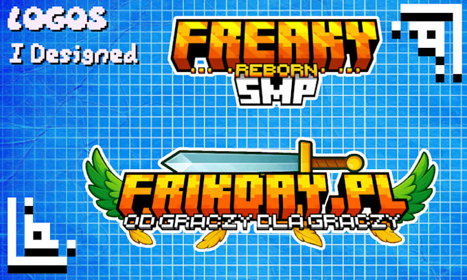 design a custom 3d minecraft title or logo for your server