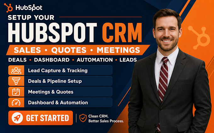 setup hubspot crm sales quote meeting deals dashboard