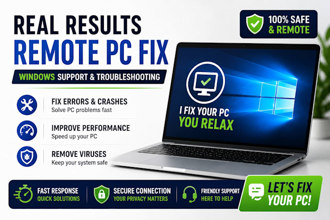 remote windows PC support and troubleshooting