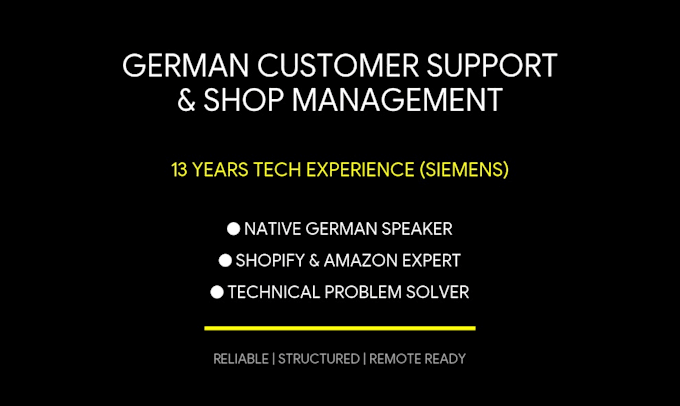 manage your german ecommerce store and technical customer support