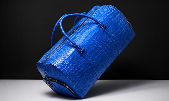 create realistic 3d duffle bag, travel bag design and product rendering