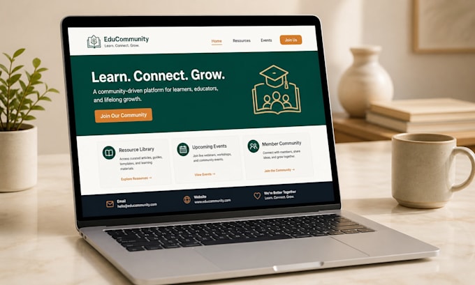 design and develop a wordpress community and educational platform