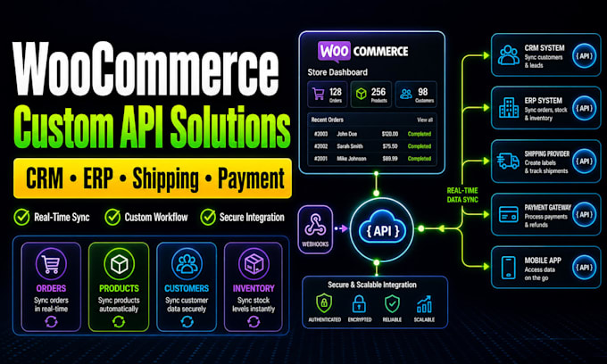 integrate woocommerce with third party API or custom plugin