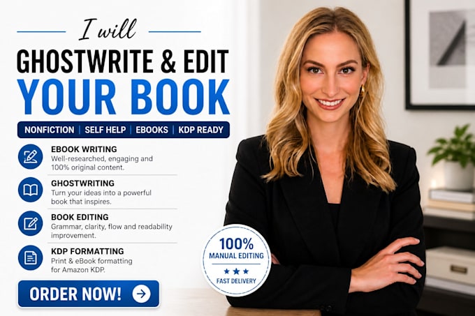 write your nonfiction ebook , self help book and ghostwrite your content