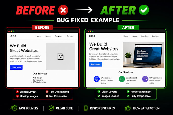 Fix bugs in your website html css javascript by Codeflow_dev | Fiverr