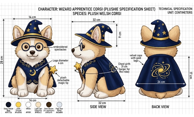 do custom reference sheet for soft toys, plushie toys, stuffed animals, ych, oc