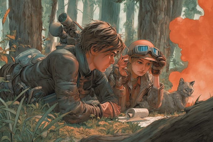 comic book illustration with comic book illustrator