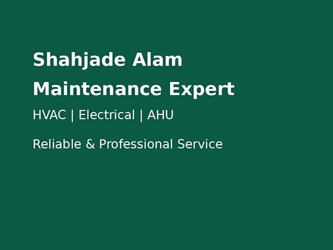 provide hvac troubleshooting and maintenance support