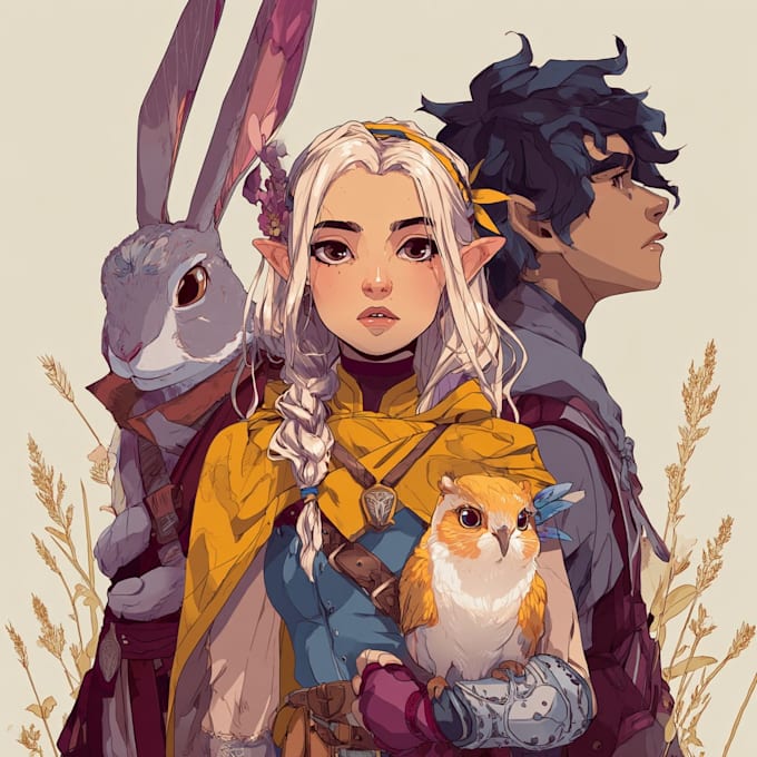 draw your oc and dnd character illustration