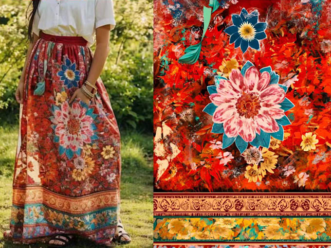 design professional seamless patterns for fashion and textile