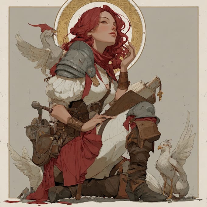 Draw dnd character art, fantasy illustration or concept art by ...