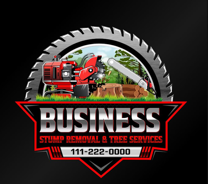 make tree removal service and stump grinding logo
