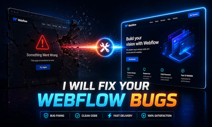 fix webflow website bugs page broken layouts gsap animation errors spline issues