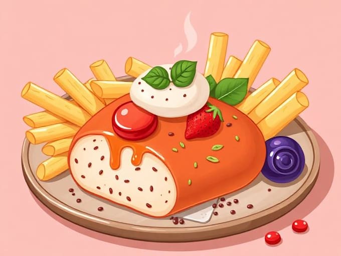 create food illustration in my style
