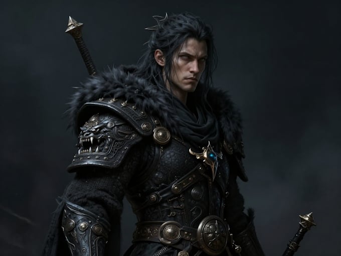 paint a dark fantasy portrait