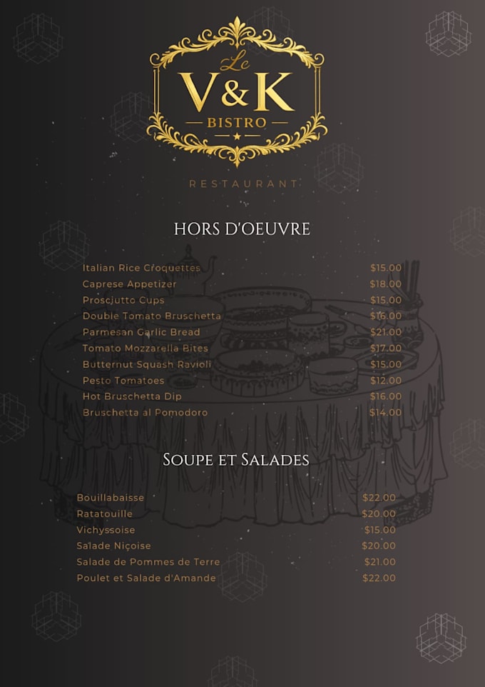 design a modern cafe menu card or coffee shop menu