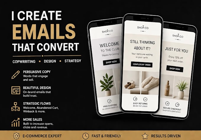 email copy and design emails for ecommerce