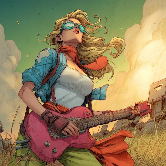 comic book illustration with comic book art