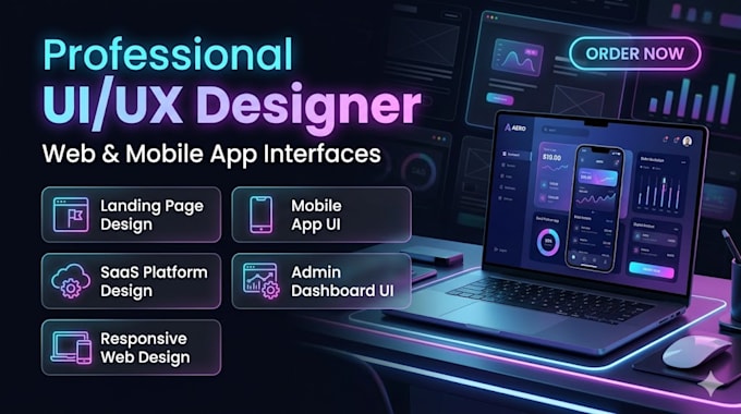design modern UI UX for website or app
