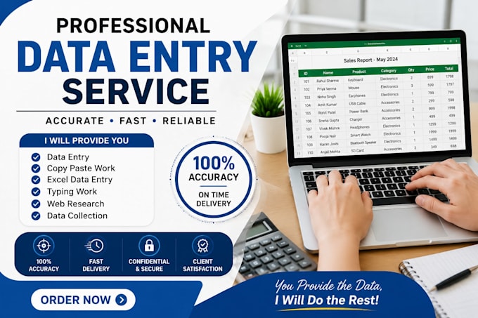 do data entry, copy typing accurately
