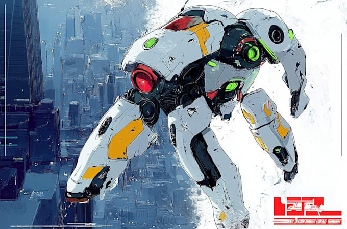 create robot and mech concept art for you