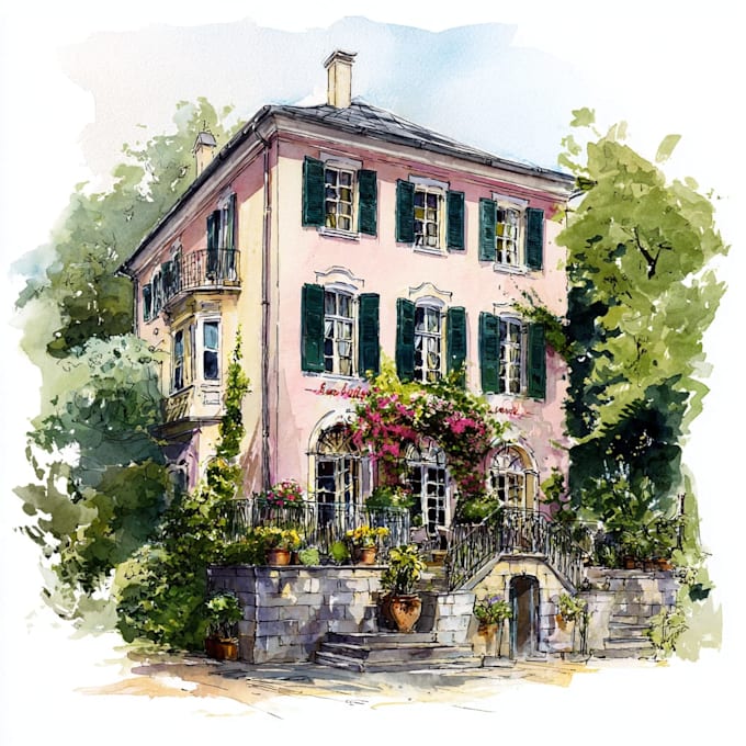 make your wedding venue in watercolor