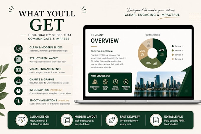 redesign your powerpoint into clean modern slides