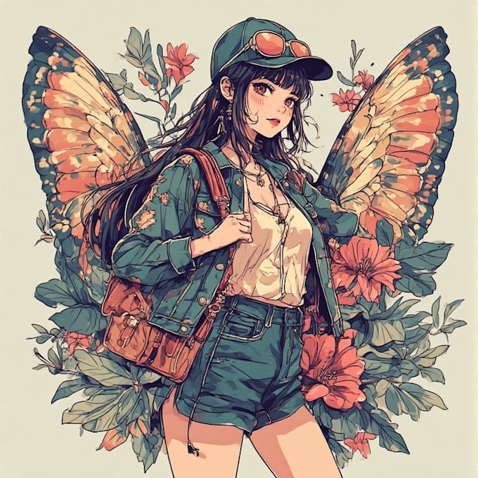 create anime streetwear and vintage design