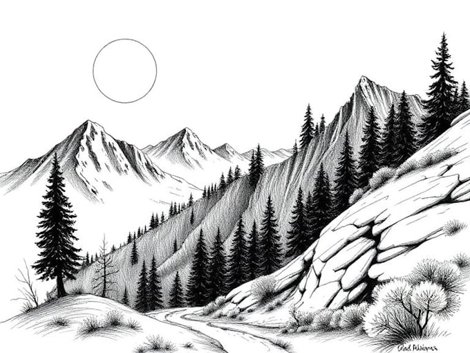 make pen and ink drawings