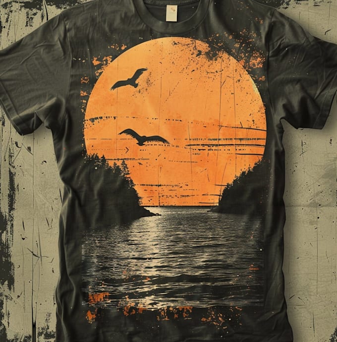 do custom illustration t shirt design