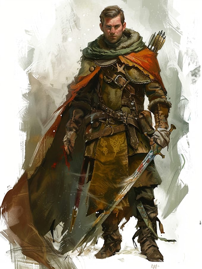 create fantasy dnd character or dnd character design