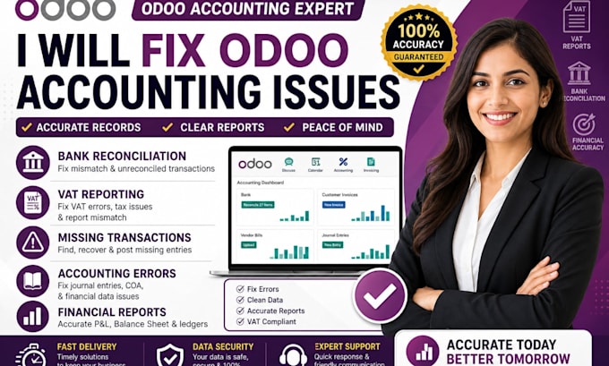 fix odoo accounting issues bank reconciliation vat reporting missing transaction