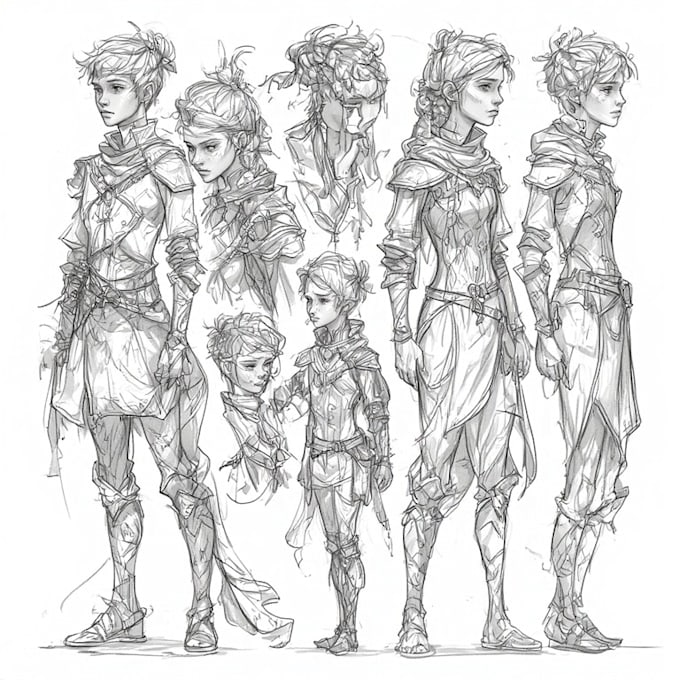 fantasy character sketch for you