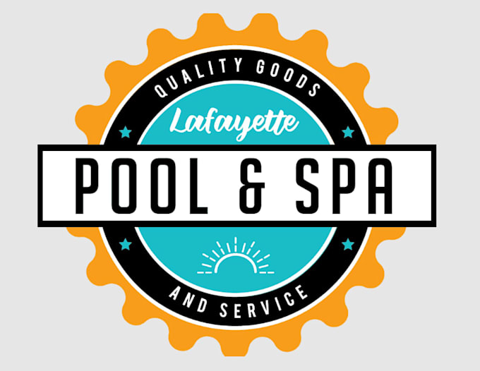 create a premium modern custom pool and spa logo